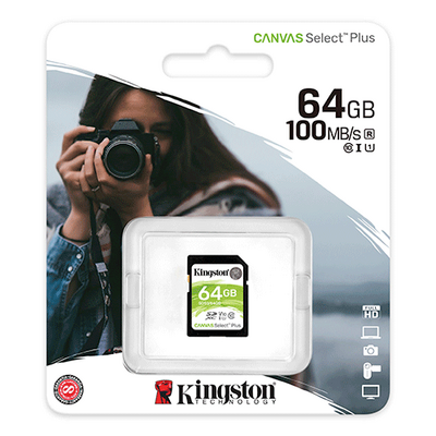 Kingston 64 GB SD Kart Canvas Select Plus 100R C10 - 1