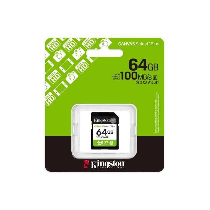 Kingston 64 GB SD Kart SDXC Canvas Select P Gen3 - 1