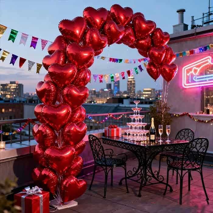 Kırmızı Kalp Folyo Balon - 25cm 2li - 3