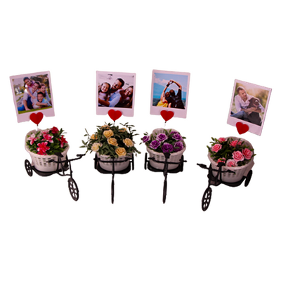 Kişiye Özel Fotoğraflı Dekoratif Gül Bisikletli - 2