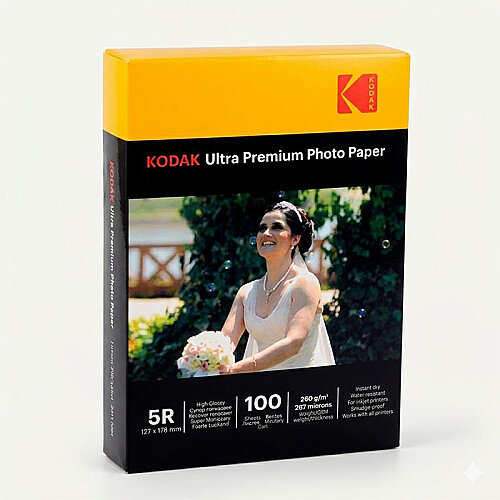 Kodak 13x18 Parlak İnkjet Fotoğraf Kağıdı 260gr. - Kodak