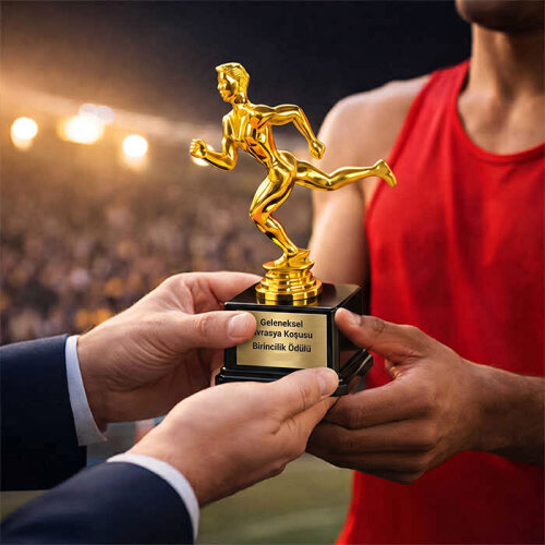 Koşucu Ödül Kupası Altın - 135mm - (1)