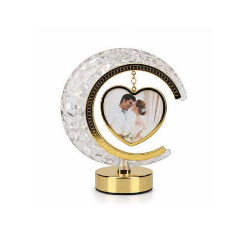 Kristal Ay Kalpli Işıklı Fotoğraf Çerçevesi - 4