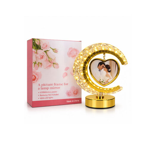 Kristal Ay Kalpli Işıklı Fotoğraf Çerçevesi - 5