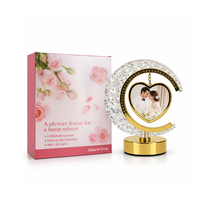 Kristal Ay Kalpli Işıklı Fotoğraf Çerçevesi - 6