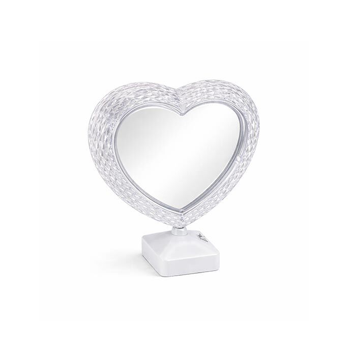 Kristal Işıklı Kalp Fotoğraf Çerçevesi Beyaz - 4