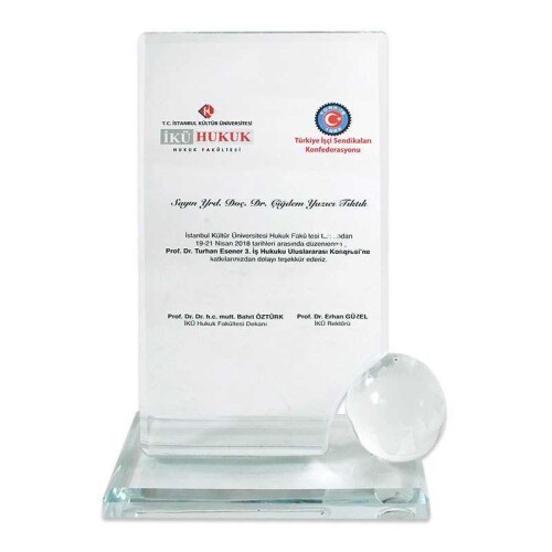 Kristal Plaket KC-1029 Küreli - 