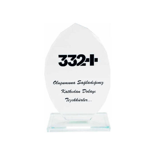 Kristal Plaket Damla - (1)