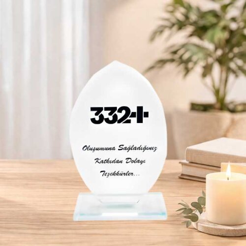 Kristal Plaket Damla - (1)