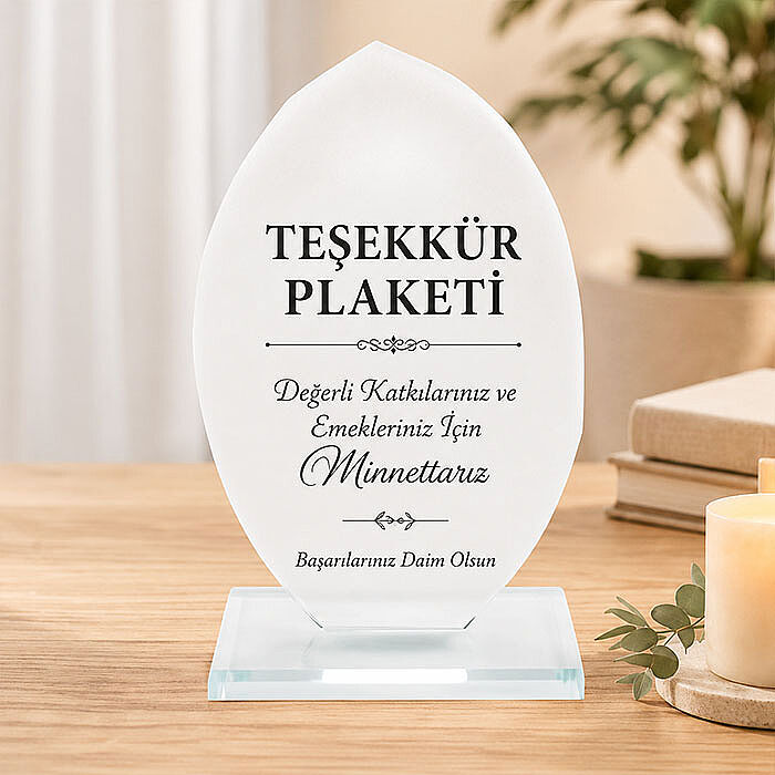 Kristal Plaket Damla - 1