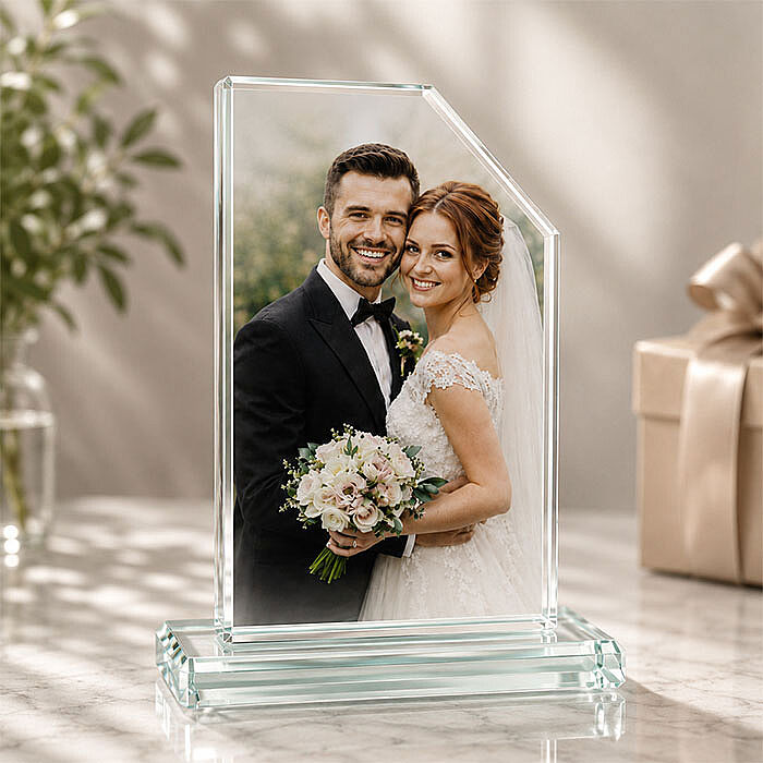 Kristal Plaket Köşesi Kesik Dikdortgen - 1