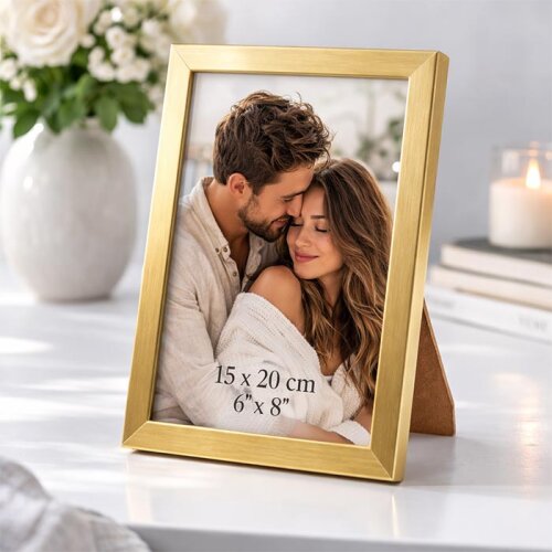 Dekoratif Ahşap Metalik Fotoğraf Çerçevesi - MDF - 6