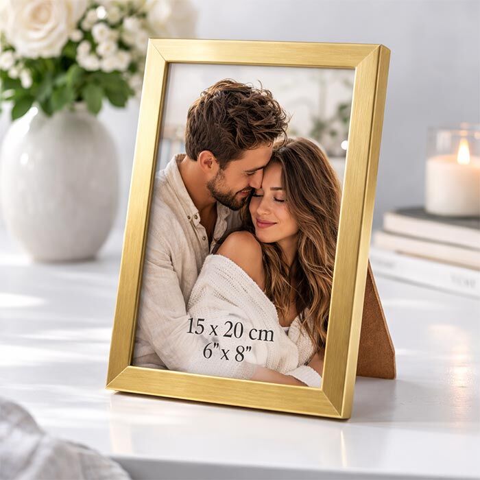 Dekoratif Ahşap Metalik Fotoğraf Çerçevesi - MDF - 6