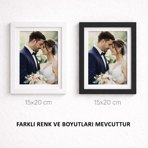 Masaüstü Modern Ahşap Fotoğraf Çerçeveleri - MDF - (1)