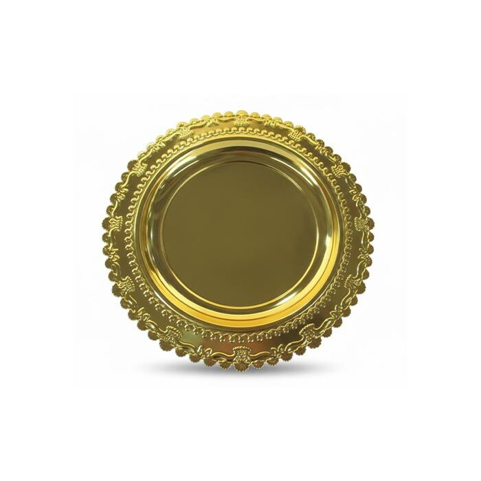Metal Ödül Tabağı Altın - 25 cm - 2