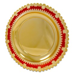 Metal Ödül Tabağı M301A Altın Kırmızı 29cm - 