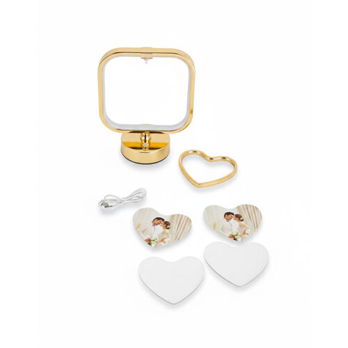 Modern Işıklı Kapli Kare Fotoğraf Çerçevesi - 7