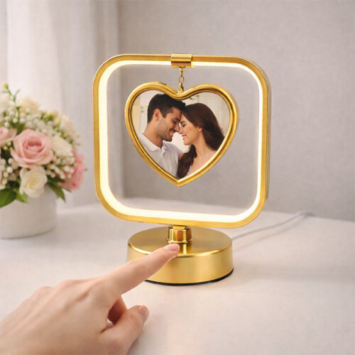 Modern Işıklı Kapli Kare Fotoğraf Çerçevesi - 2