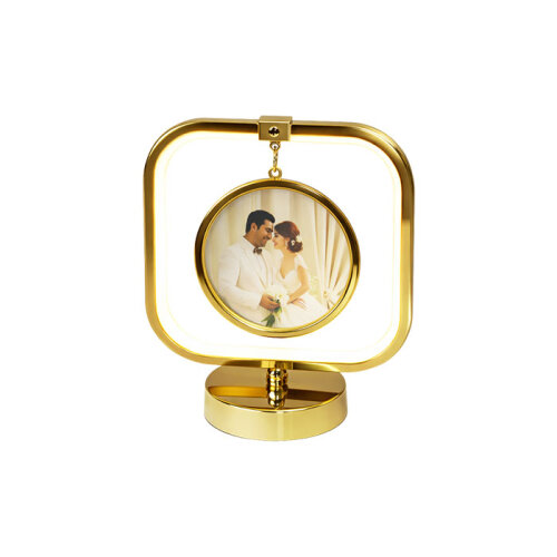 Modern Işıklı Yuvarlak Kare Fotoğraf Çerçevesi - 5