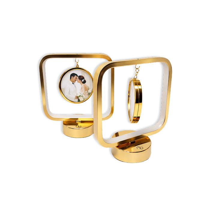 Modern Işıklı Yuvarlak Kare Fotoğraf Çerçevesi - 3