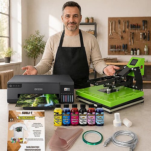 Otomatik A3 Tişört Transfer Başlangıç Baskı Seti 14 - Digitronix