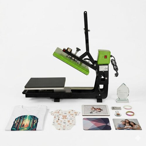 Otomatik Transfer Baskı Makinas AP1715 38x38 Yeşil - (1)