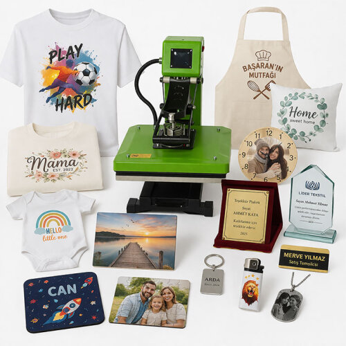 Otomatik Transfer Baskı Makinas AP1715 38x38 Yeşil - (1)