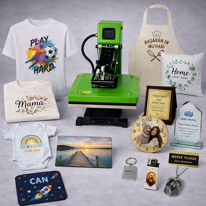 Otomatik Transfer Baskı Makinas AP1715 38x38 Yeşil - 2