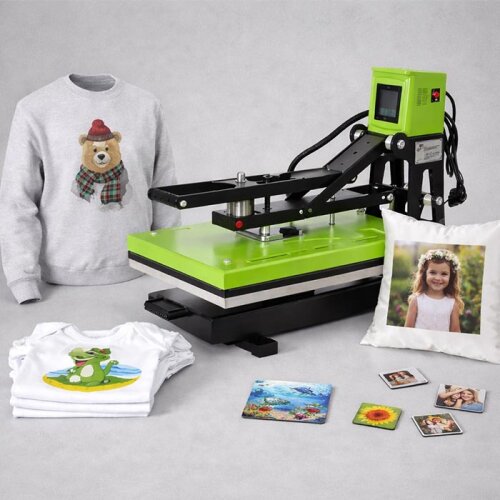 Otomatik Transfer Baskı Presi AP1715 40x50CM Yeşil - (1)