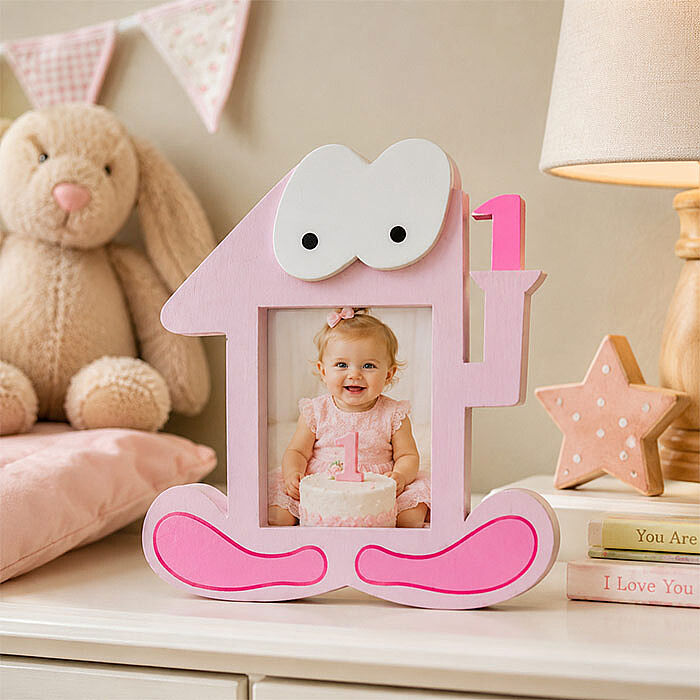 Pembe 1 Yaş Bebek Çerçevesi - 1