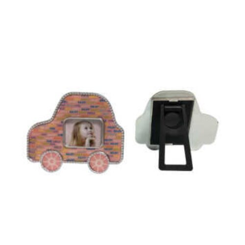 Pembe Arabalı Bebek Magnet Çerçevesi - 