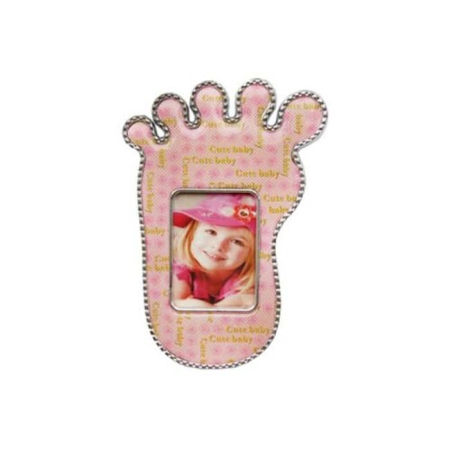 Pembe Ayak Bebek Magnet Çerçevesi - 