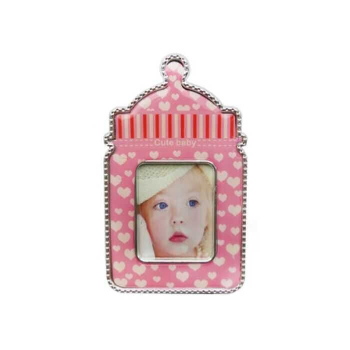 Pembe Biberon Bebek Magnet Çerçevesi - 2