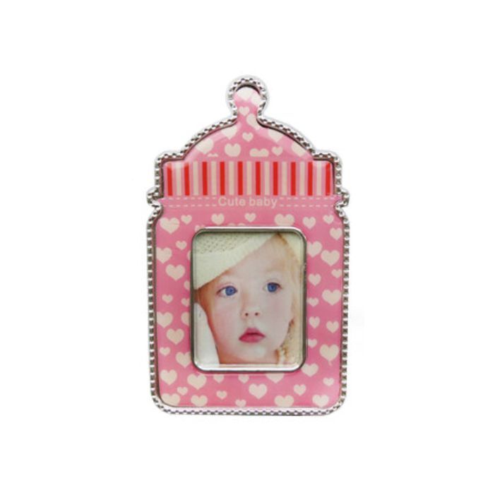 Pembe Biberon Bebek Magnet Çerçevesi - 1