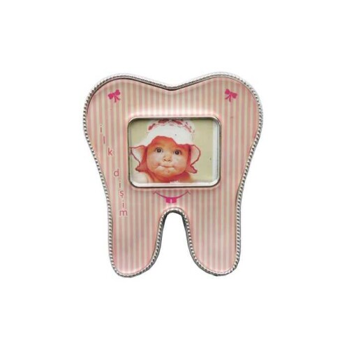 Pembe Diş Bebek Magnet Çerçevesi - 