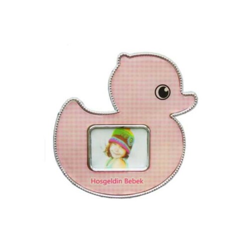 Pembe Ördek Bebek Magnet Çerçevesi - 