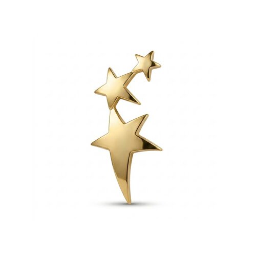 Plaket İçin 3lü Metal Yıldız Altın - 140mm - 2