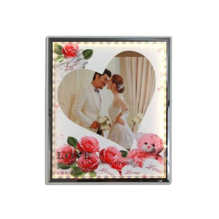 Plastik Led Işıklı Fotoğraf Çer Kalp Love 7493-9 - 2