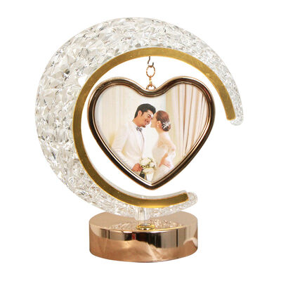 Plastik Led Işıklı Kalpli Ay Fotoğraf Çerçe 7493-4 - 1