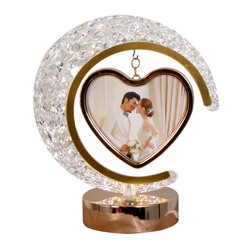 Plastik Led Işıklı Kalpli Ay Fotoğraf Çerçe 7493-4 - 4