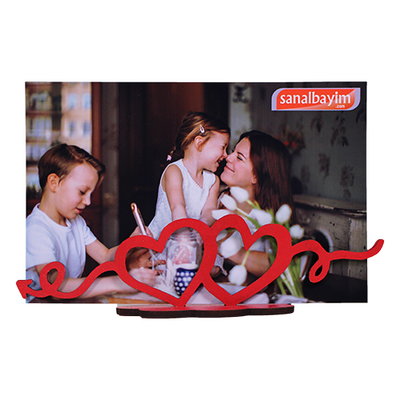 Pratik Fotoğraf Çerçevesi Çift Kalp - 1