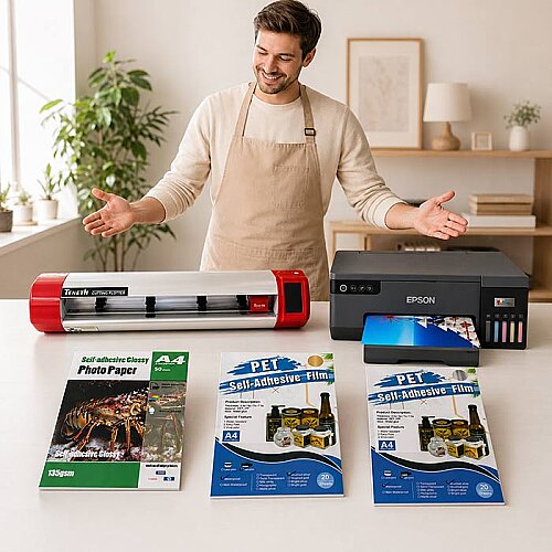 Profesyonel Sticker ve Etiket Baskı Seti 45 - Digitronix
