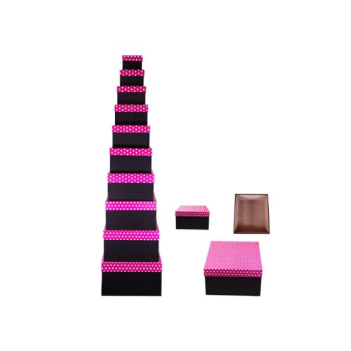 Puantiyeli Hediye Kutusu Seti - 10 Adet - 