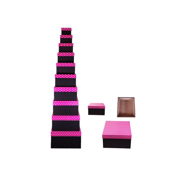Puantiyeli Hediye Kutusu Seti - 10 Adet - 1