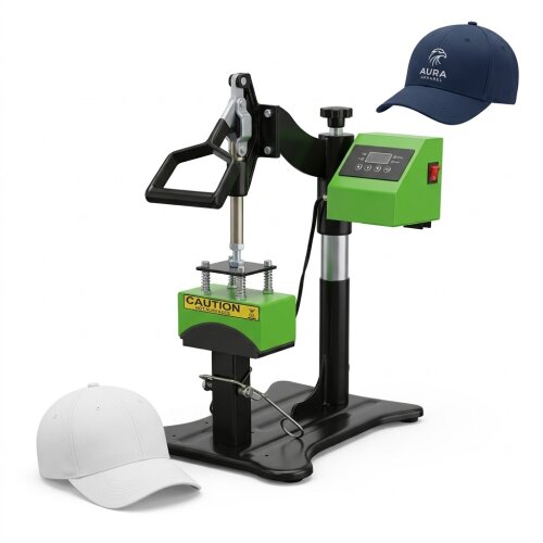 Şapka Transfer Baskı Presi CP815B Yeşil - 