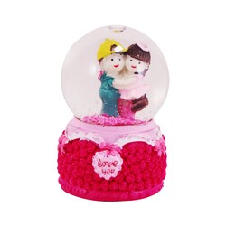 Sevimli Aşıklar Çiçekli Kar Küresi - 1