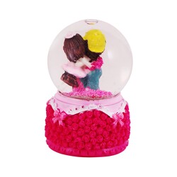 Sevimli Aşıklar Çiçekli Kar Küresi - 2