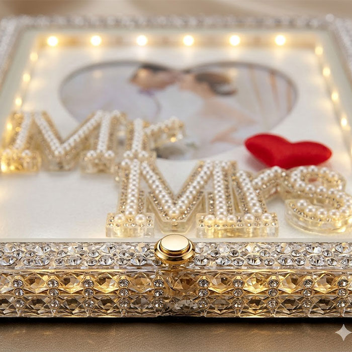 Sihirli Ayna 3 Işıklı Fotoğraf Çerçevesi 10x15 - 3