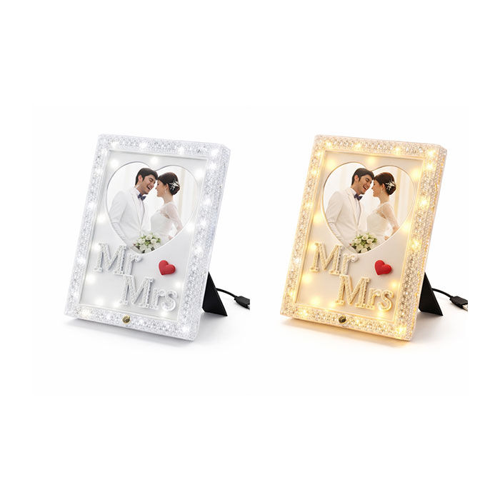 Sihirli Ayna 3 Işıklı Fotoğraf Çerçevesi 10x15 - 7