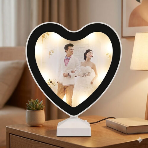 Sihirli Ayna Fotoğraf Çerçevesi Kalp - 1